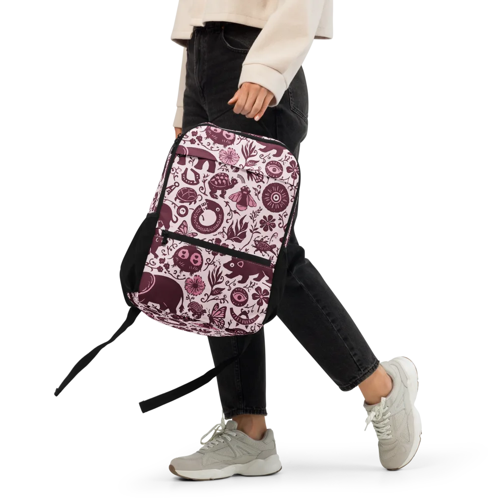 Rosy Woodland on Utility Backpack — Front