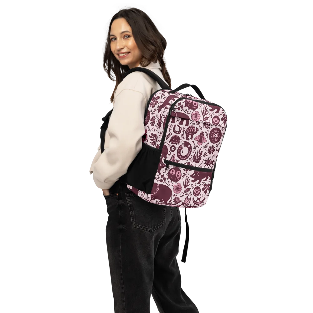 Rosy Woodland on Utility Backpack — Back