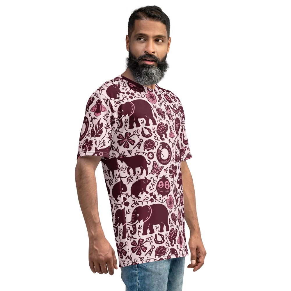 Rosy Woodland on Men's Crew Neck T-Shirt — Right