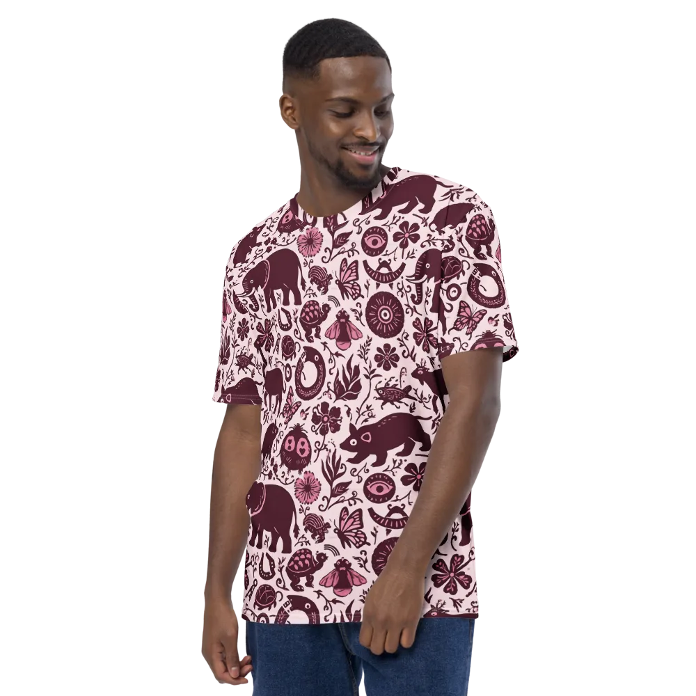 Rosy Woodland on Men's Crew Neck T-Shirt — Left