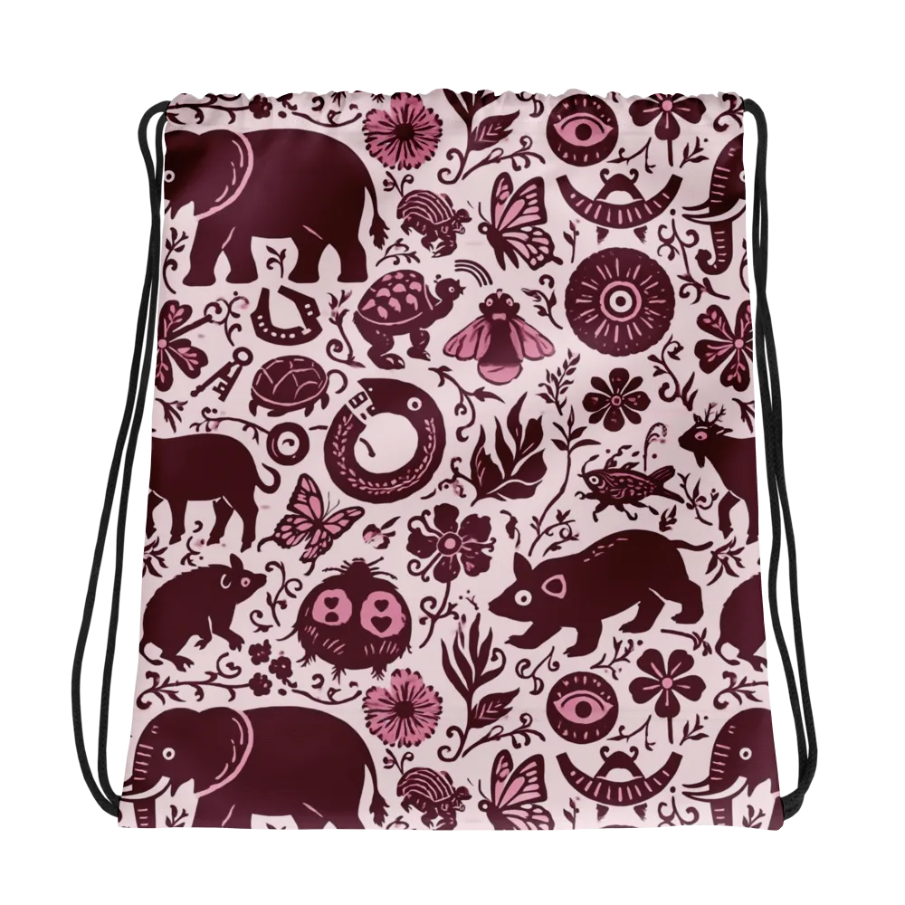 Rosy Woodland on Drawstring Bag — Photo