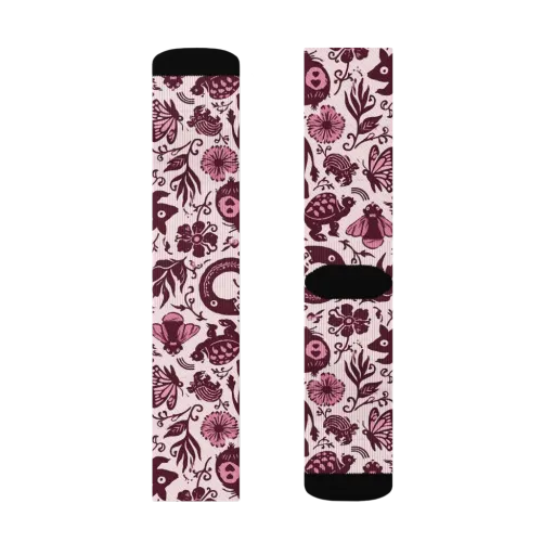 Rosy Woodland on a Socks