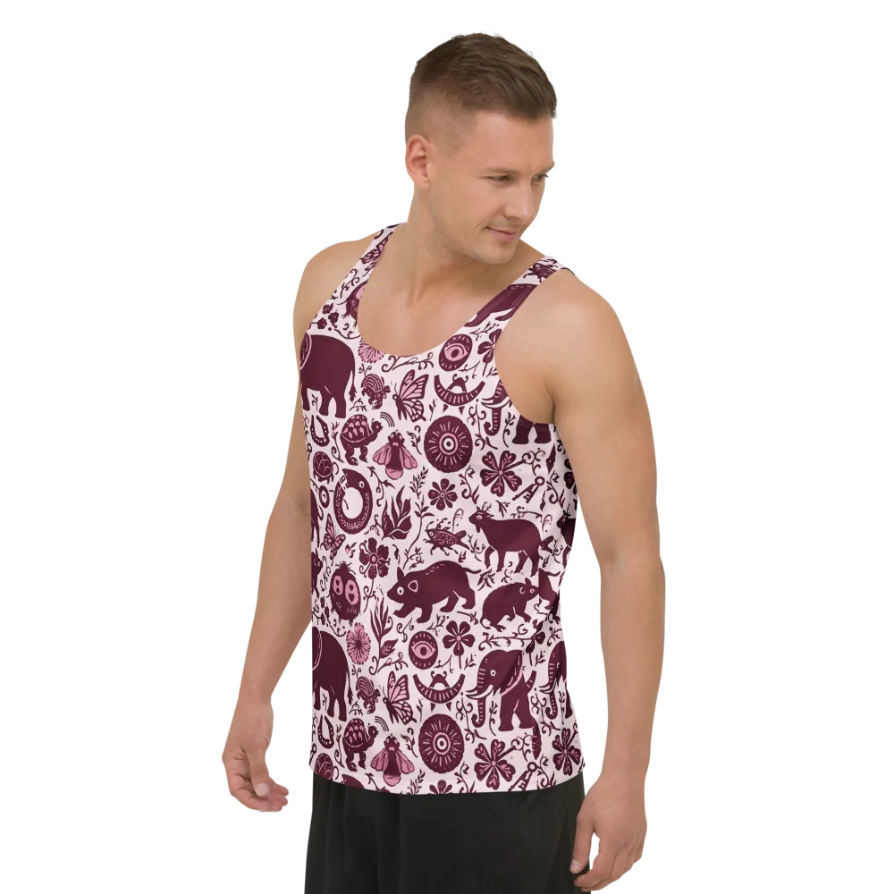 Rosy Woodland on Men's Tank Top — Left Front