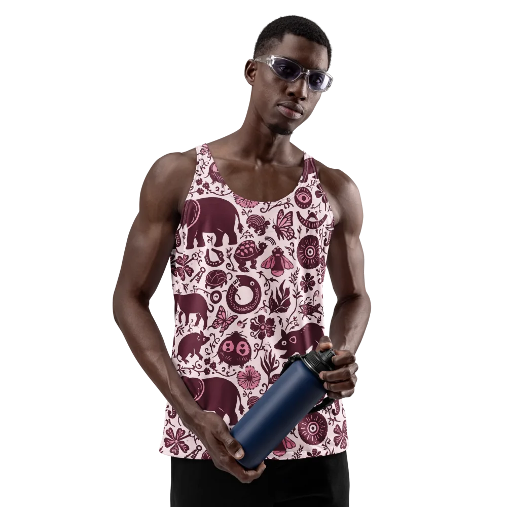 Rosy Woodland on Men's Tank Top — Front
