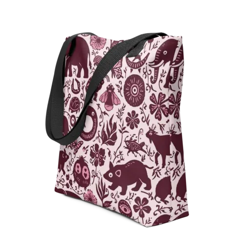 Rosy Woodland on a Tote Bag