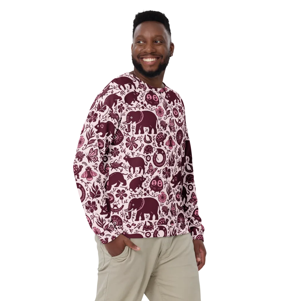 Rosy Woodland on Sweatshirt — Front