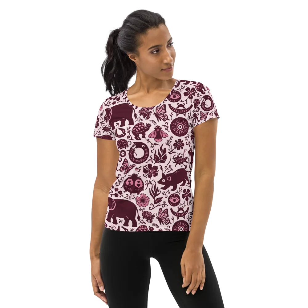 Rosy Woodland on Women's Athletic T-Shirt — Front