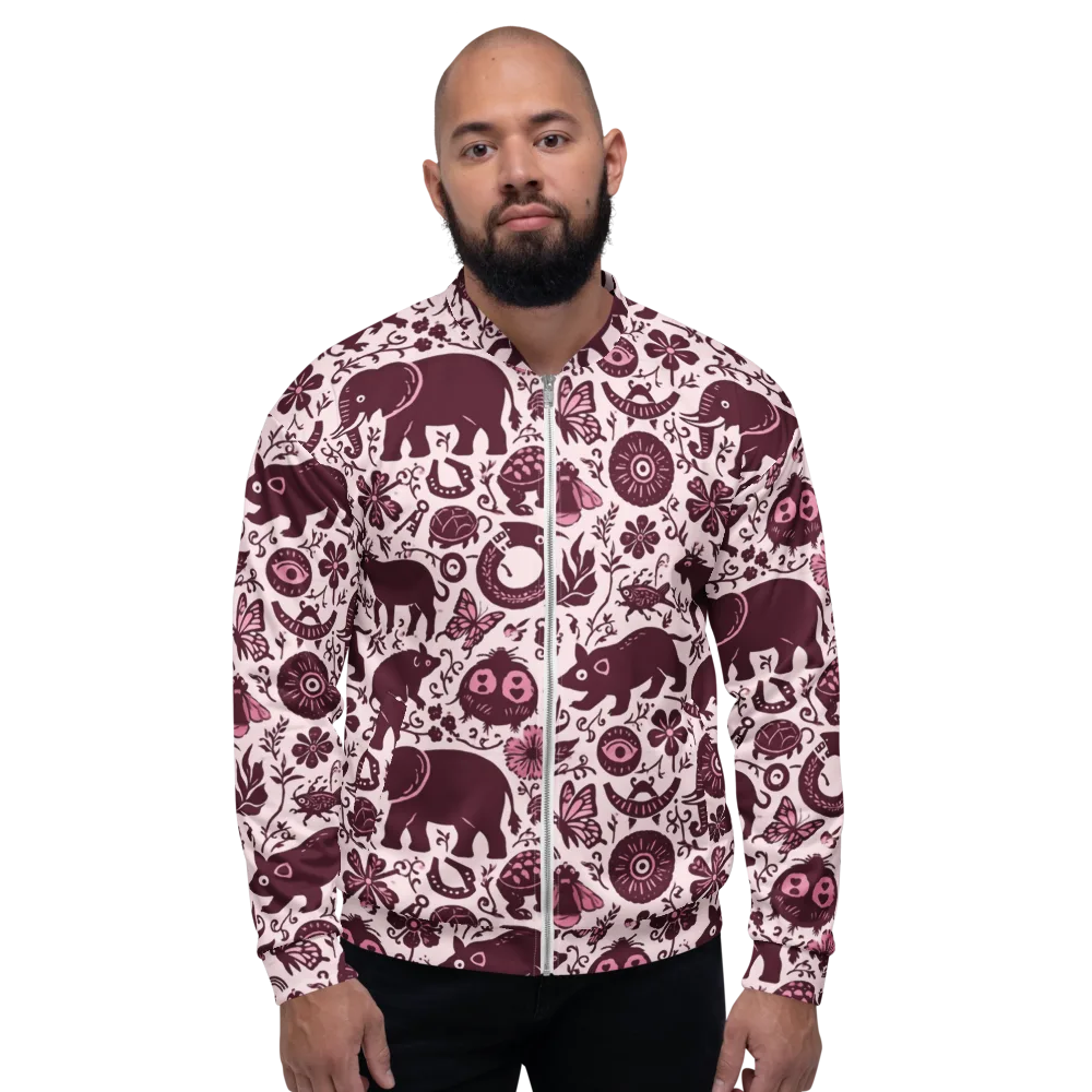Rosy Woodland on Bomber Jacket — Front