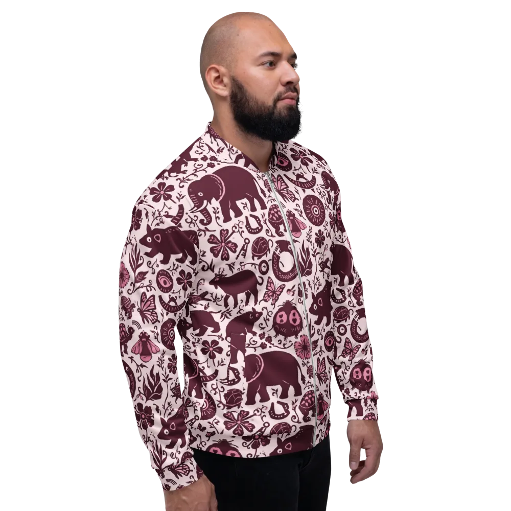Rosy Woodland on Bomber Jacket — Right
