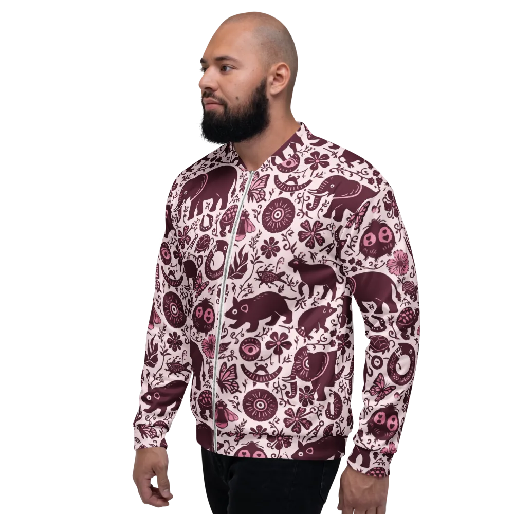 Rosy Woodland on Bomber Jacket — Left