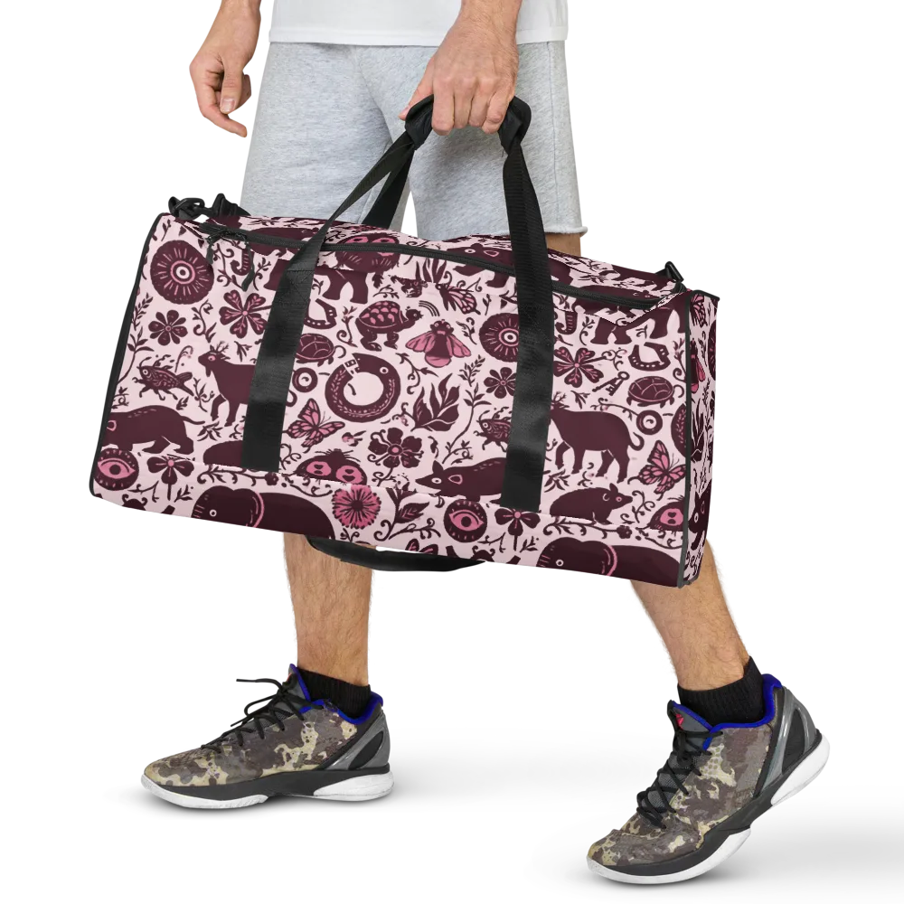 Rosy Woodland on Duffle Bag — Front