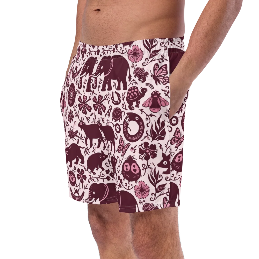 Rosy Woodland on Swim Trunks — Left Front