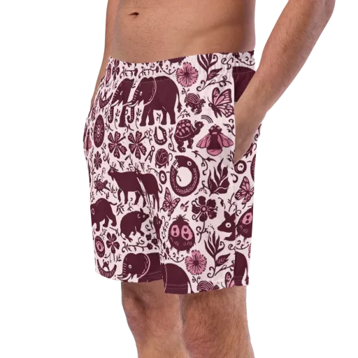 Rosy Woodland on a Swim Trunks