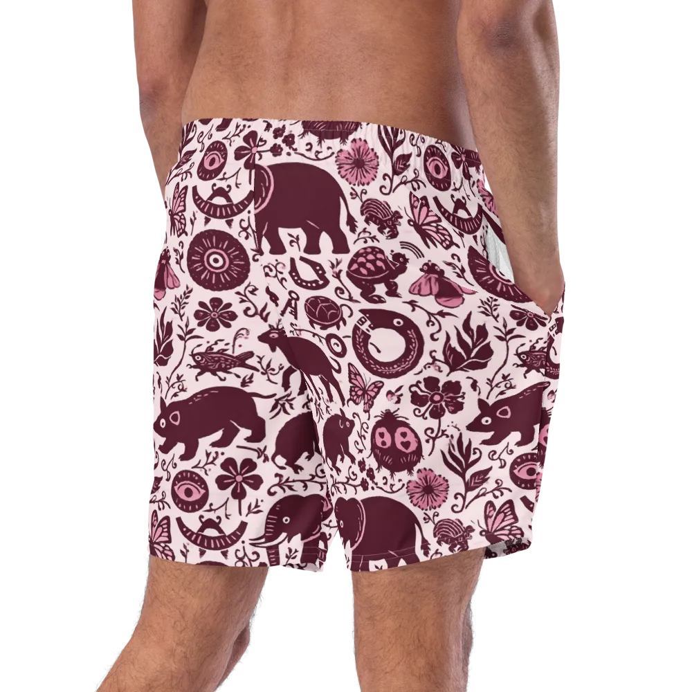 Rosy Woodland on Swim Trunks — Right Back