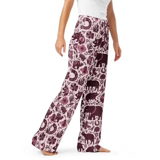 Rosy Woodland on a Women's Pajama Pants