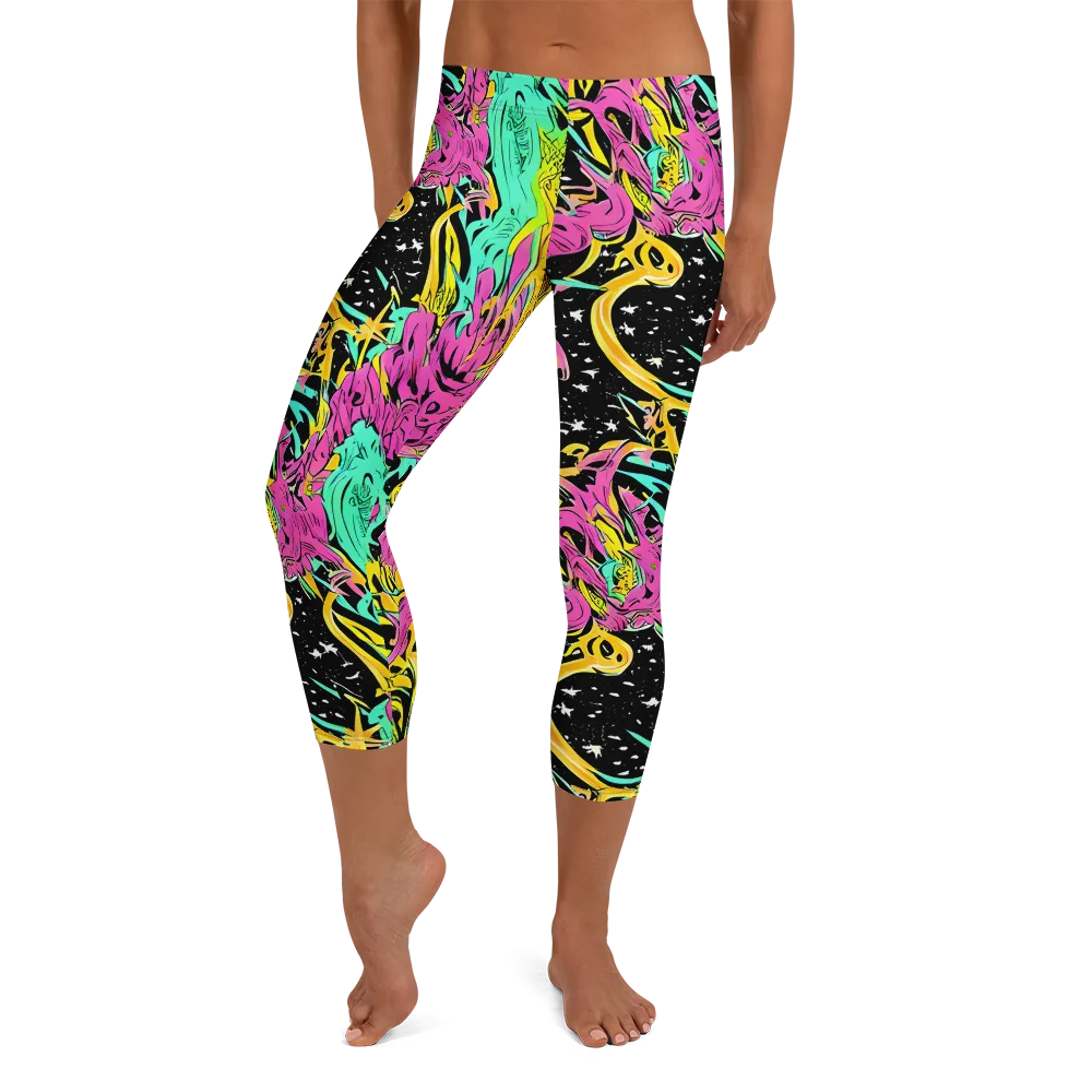 Feldstein Frenzy on Capri Leggings — Front
