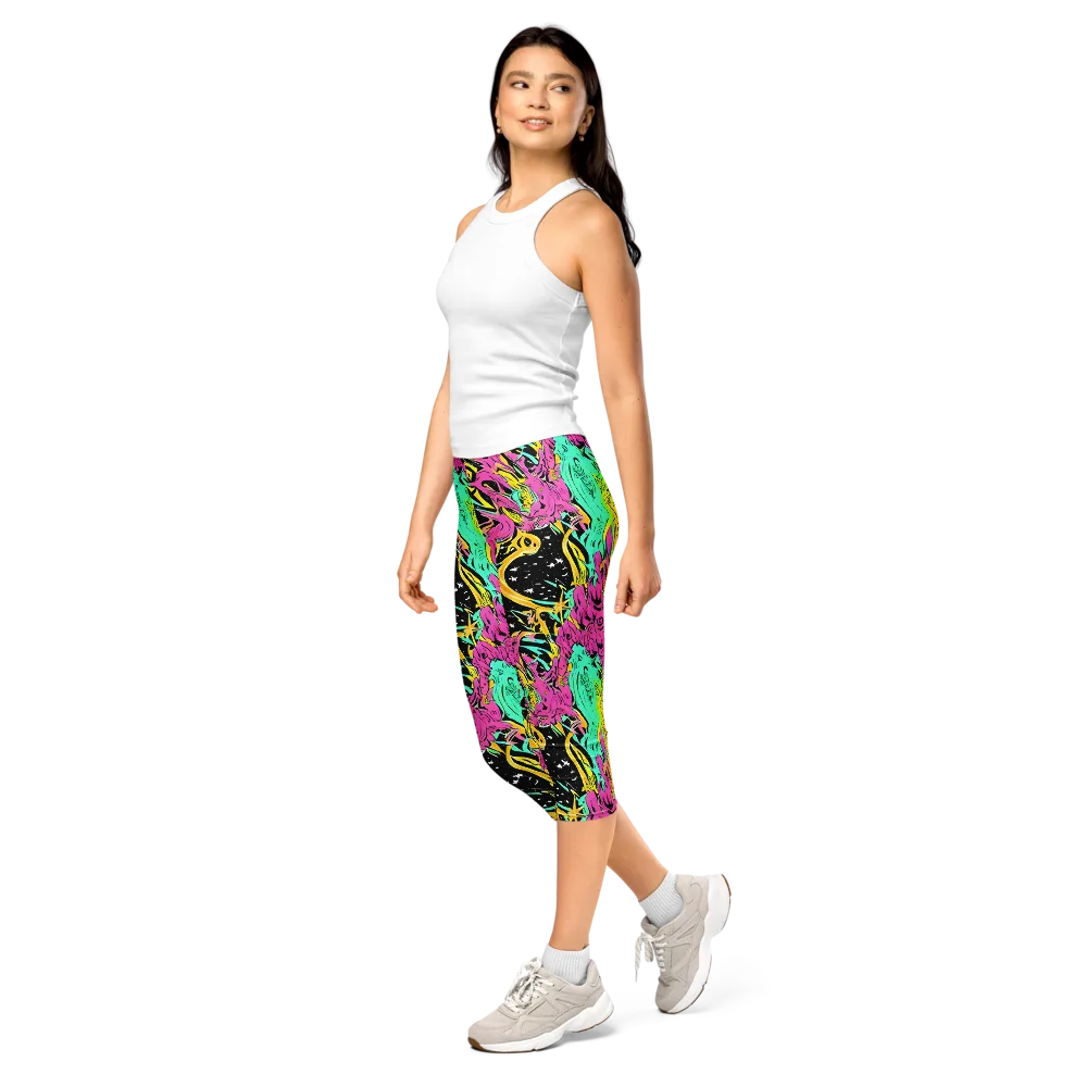 Feldstein Frenzy on Capri Leggings — Left Front