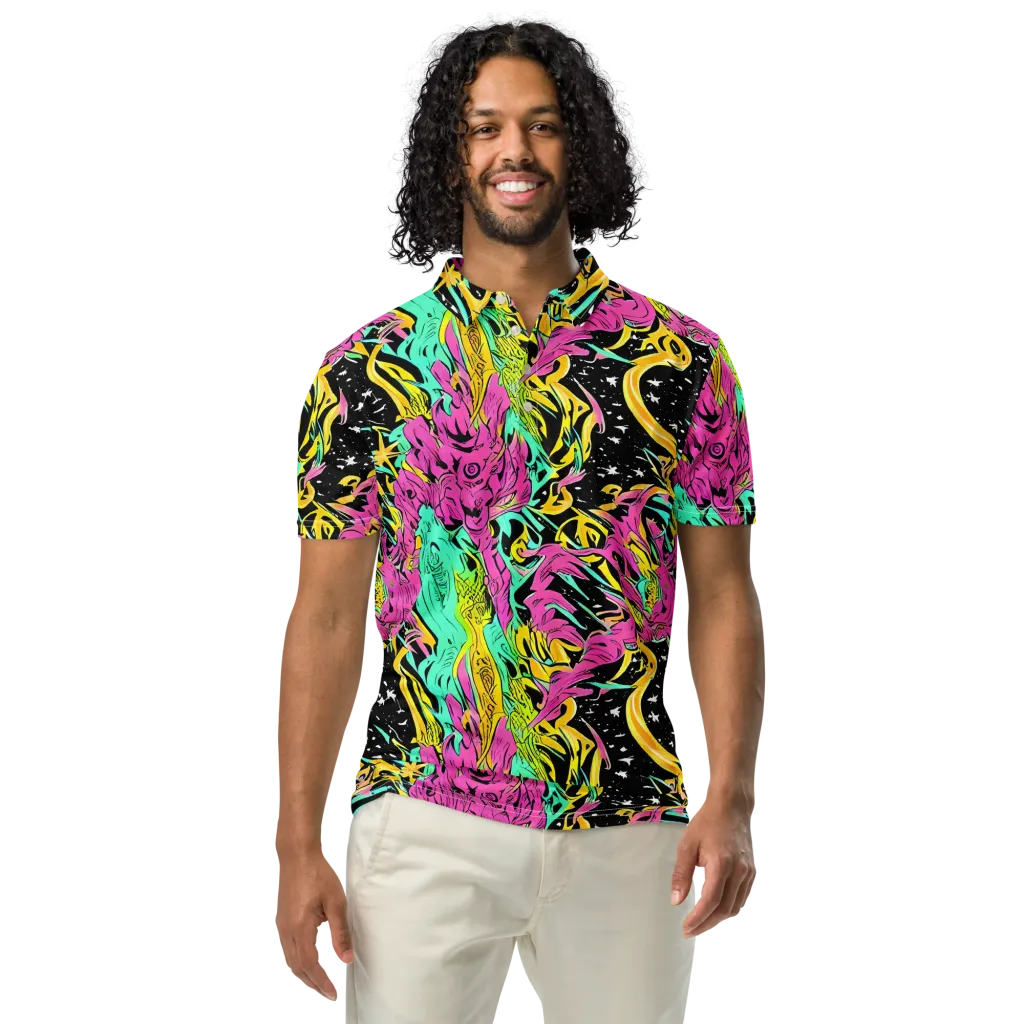 Feldstein Frenzy on Men's Slim Fit Polo Shirt — Front