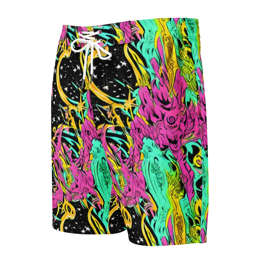 Feldstein Frenzy on Men's Board Shorts — Front