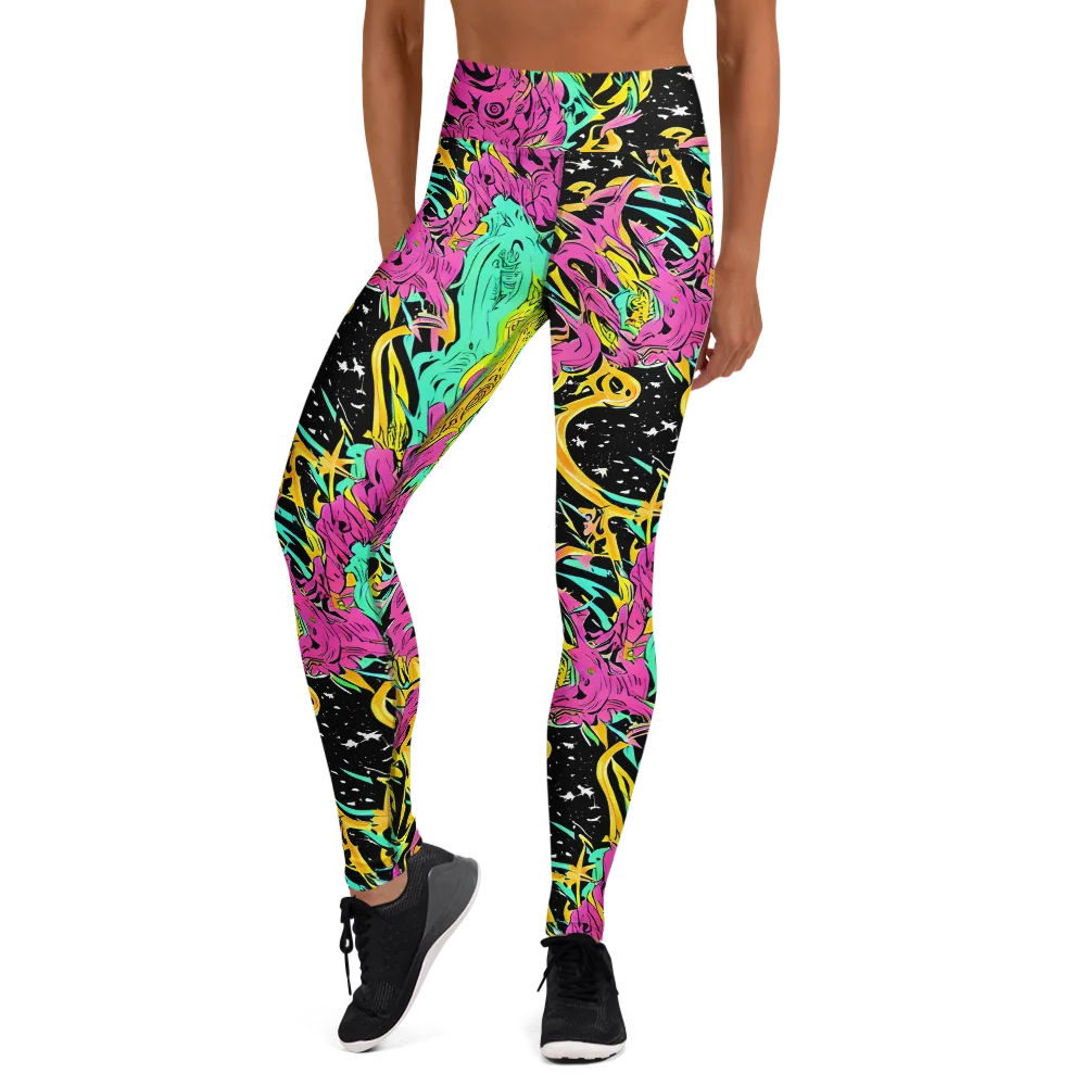Feldstein Frenzy on Yoga Leggings — Front