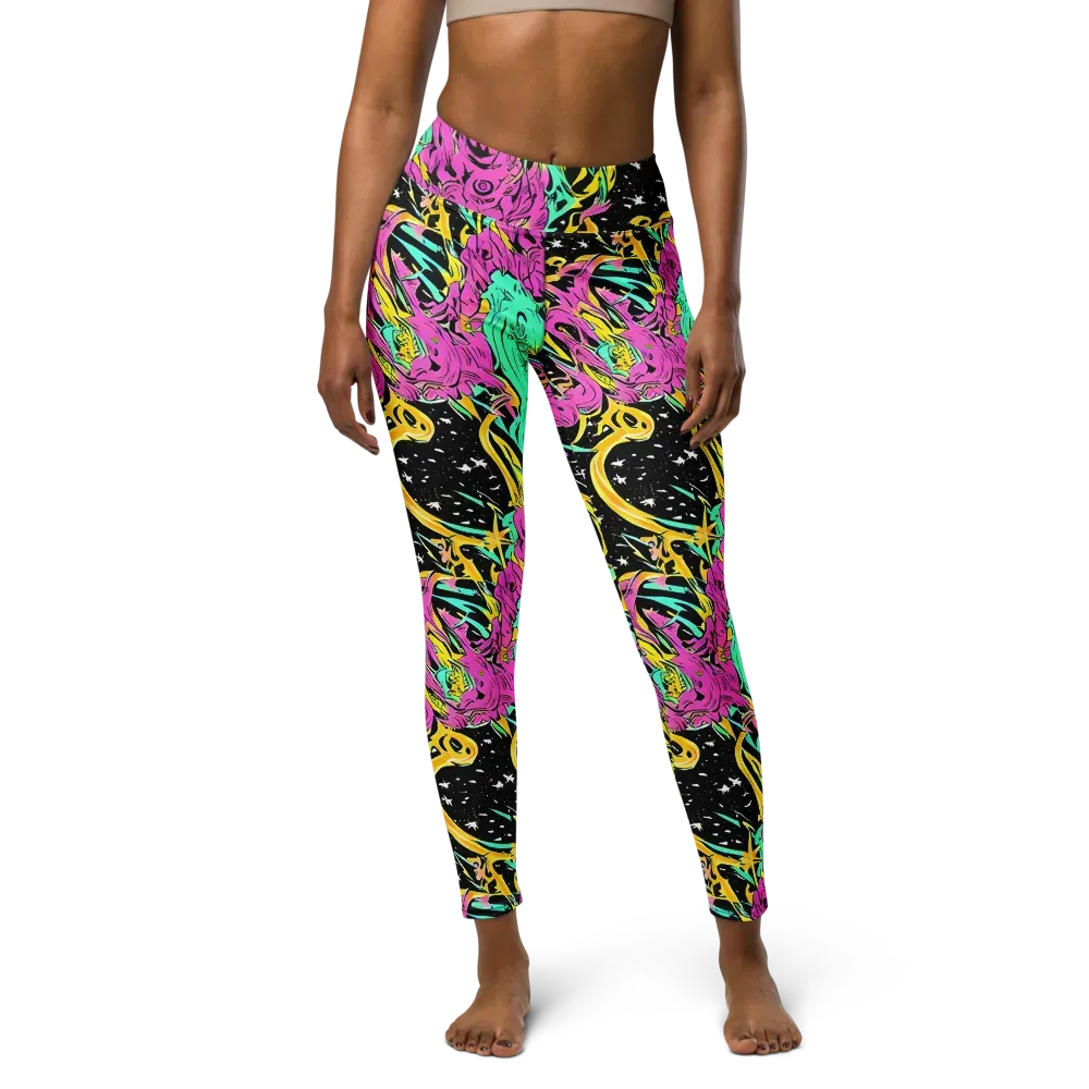 Feldstein Frenzy on Yoga Leggings — Front