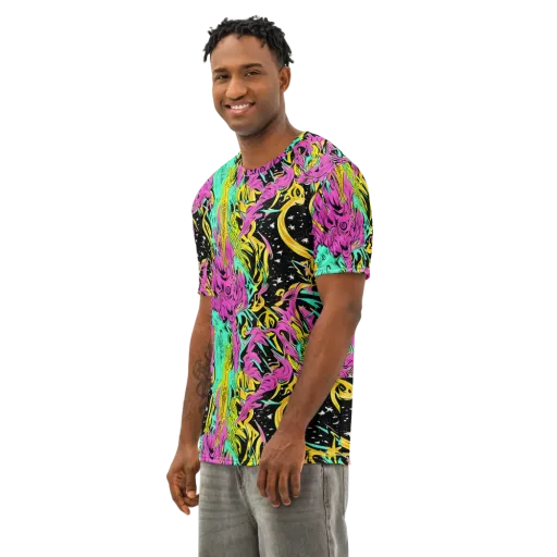 Feldstein Frenzy on a Men's Cotton Crew Neck T-Shirt