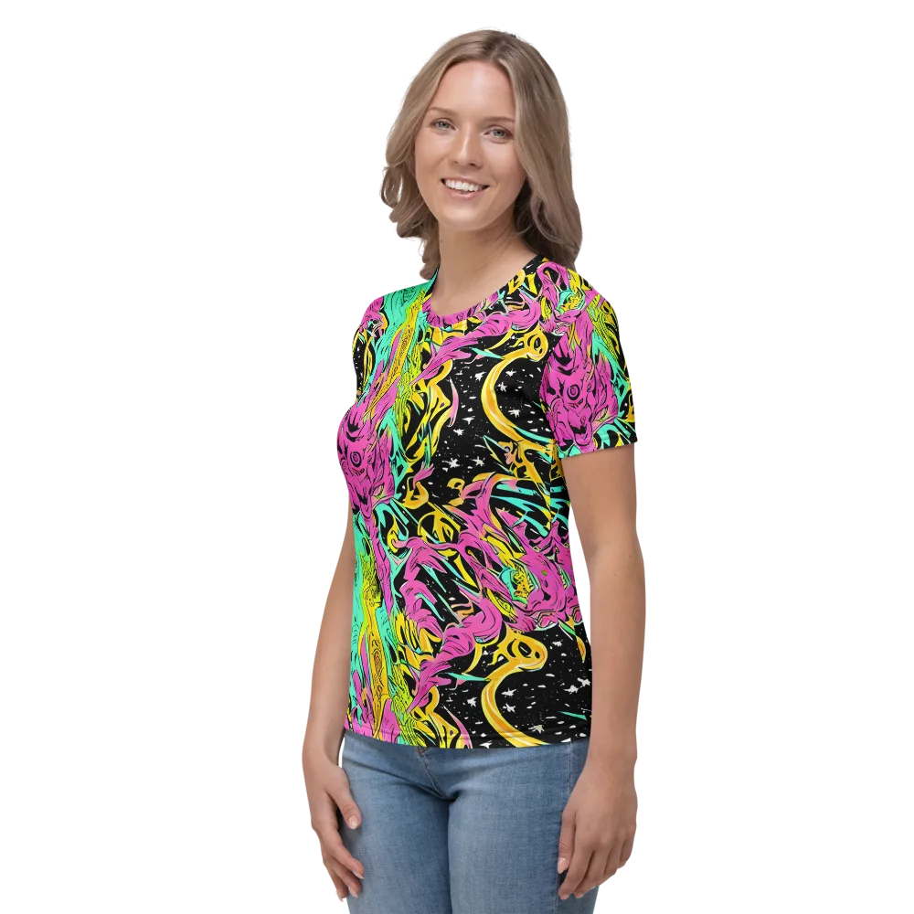 Feldstein Frenzy on Women's Crew Neck T-Shirt — Left