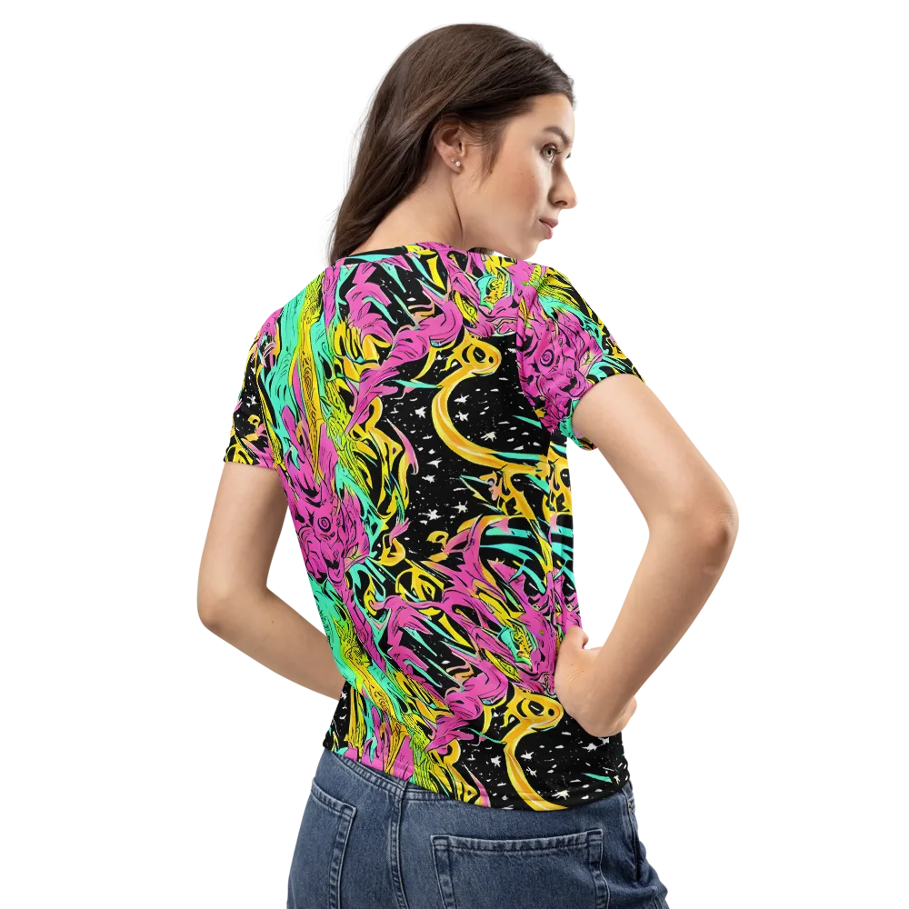 Feldstein Frenzy on Women's Crew Neck T-Shirt — Back