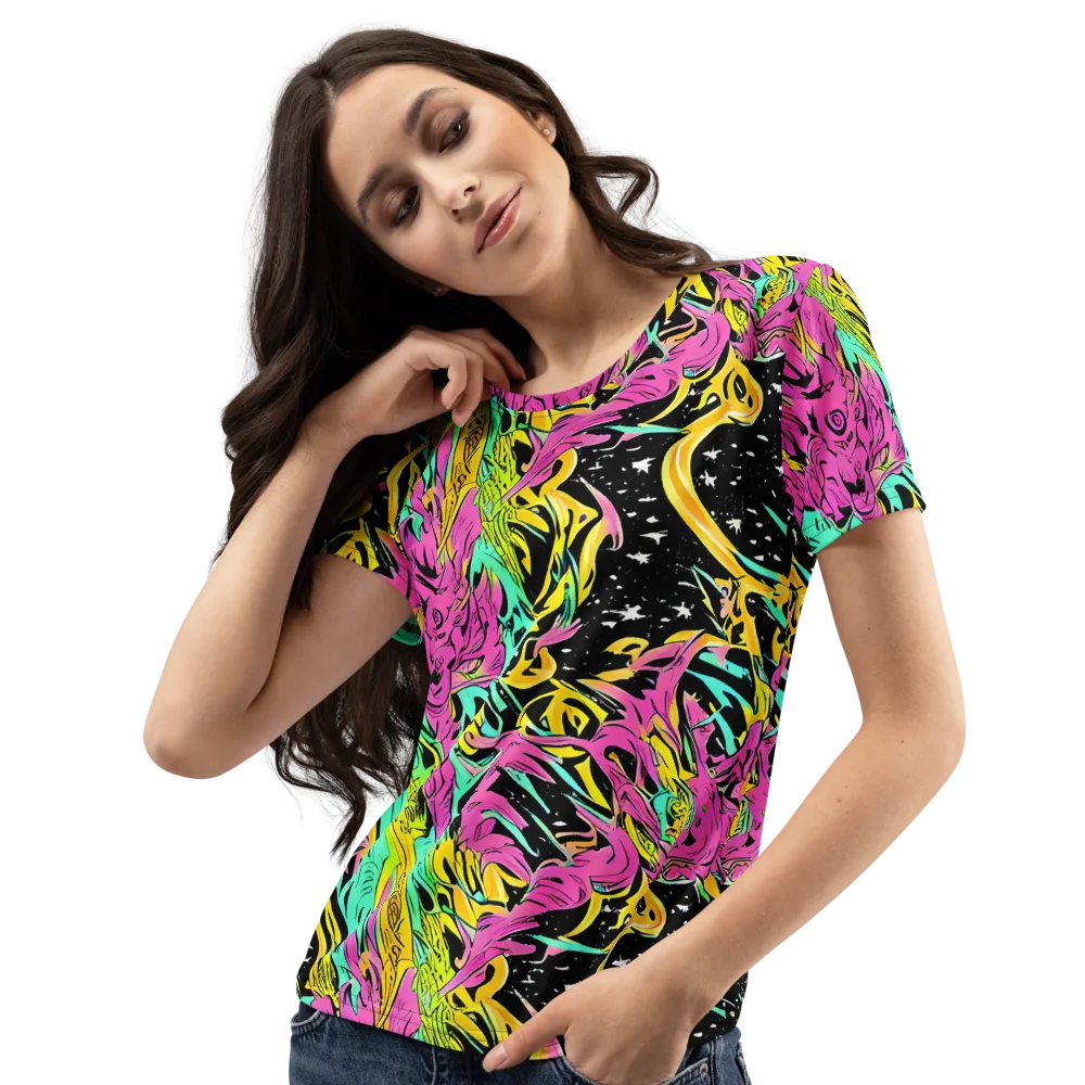 Feldstein Frenzy on Women's Crew Neck T-Shirt — Left Front