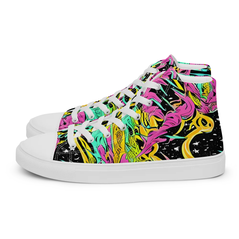 Feldstein Frenzy on Women's High Top Canvas Shoes — Left