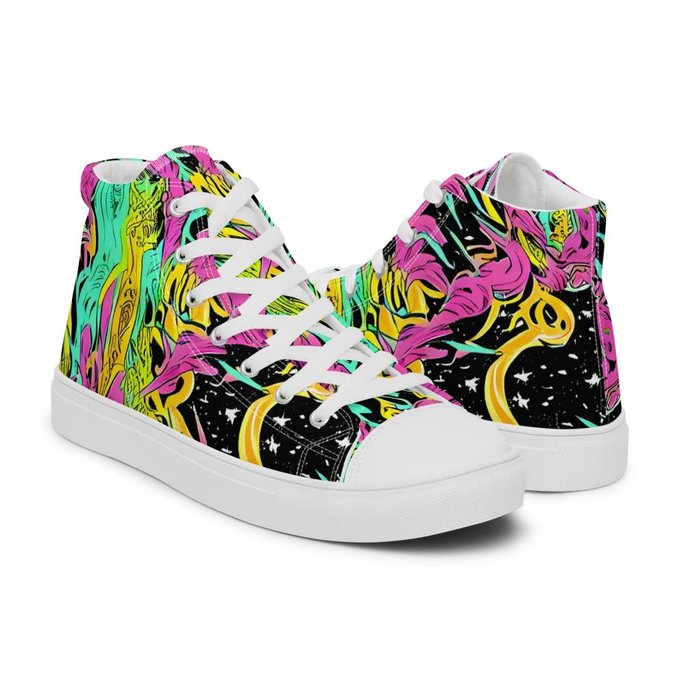 Feldstein Frenzy on Women's High Top Canvas Shoes — Right