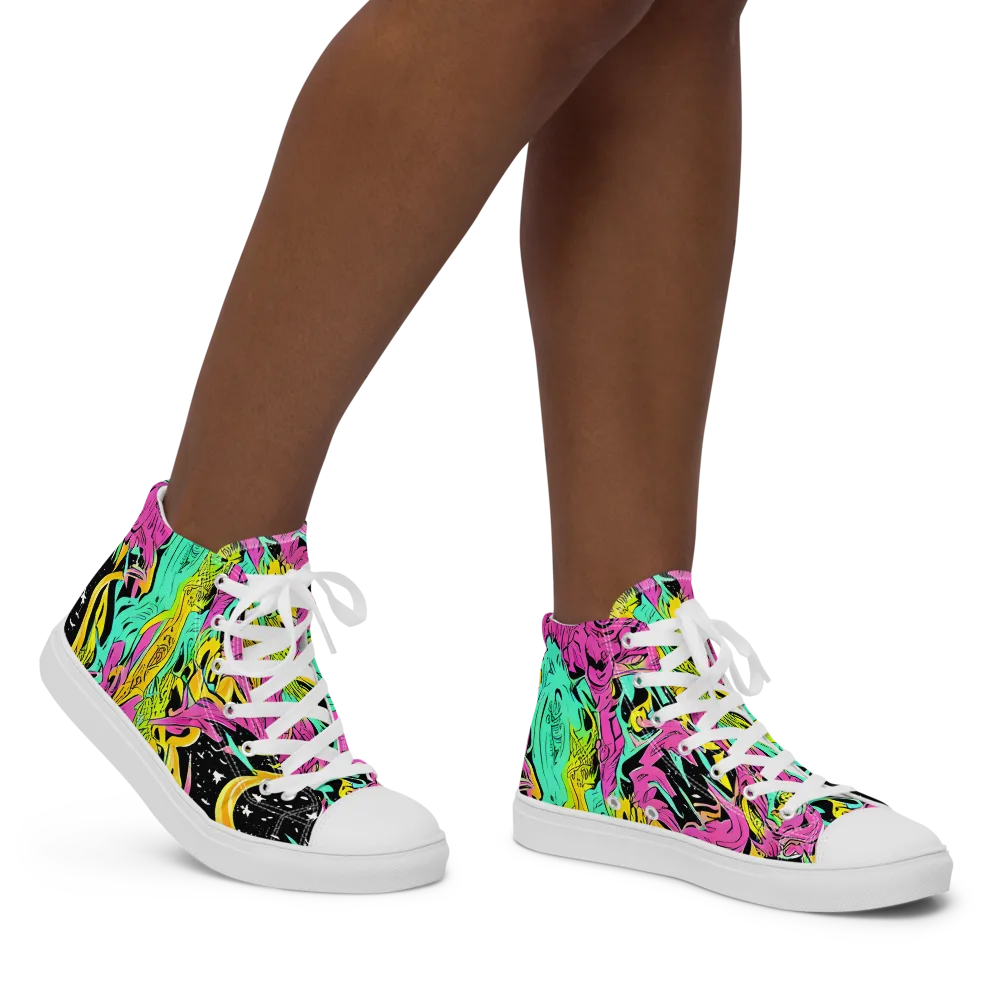 Feldstein Frenzy on Women's High Top Canvas Shoes — Right