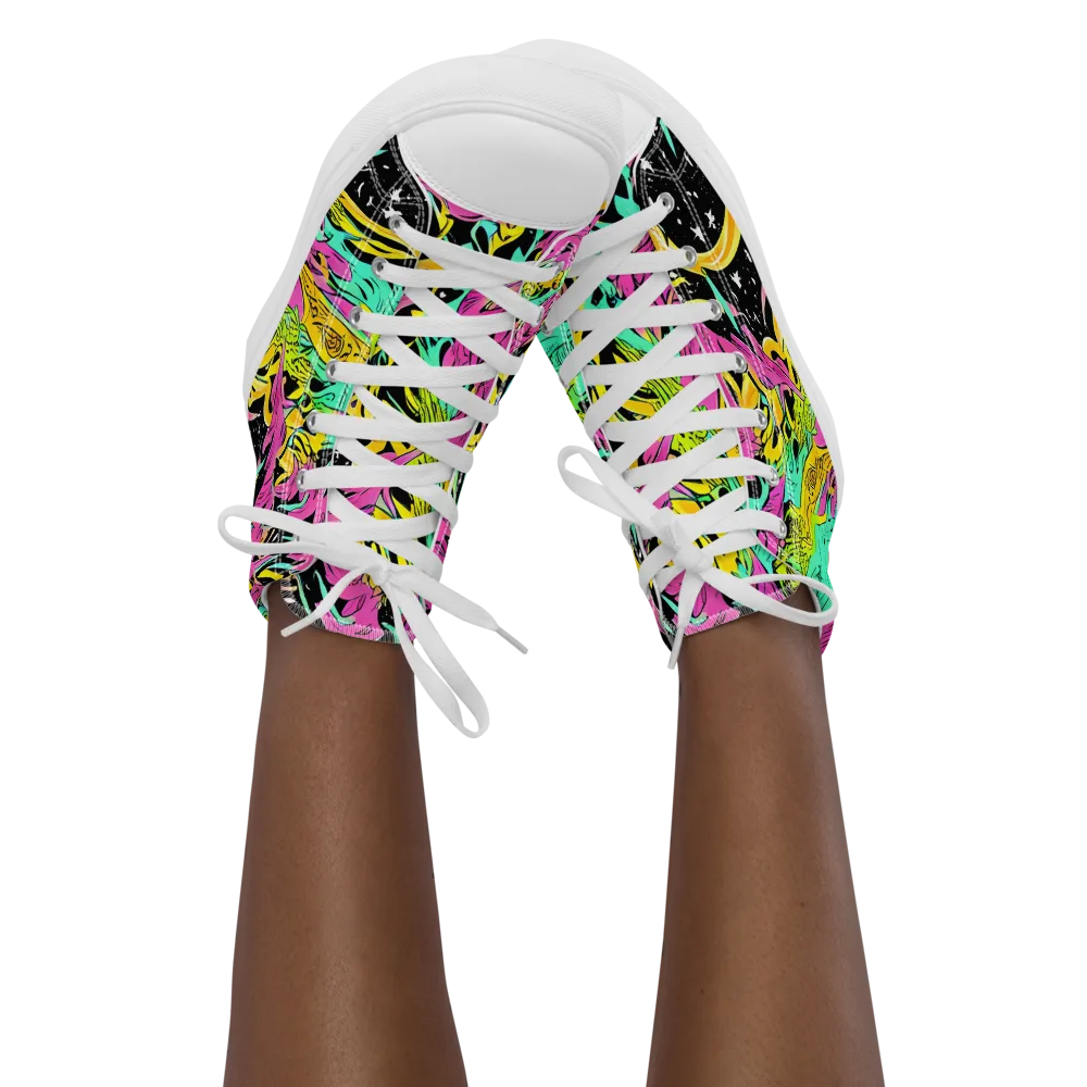 Feldstein Frenzy on Women's High Top Canvas Shoes — Front