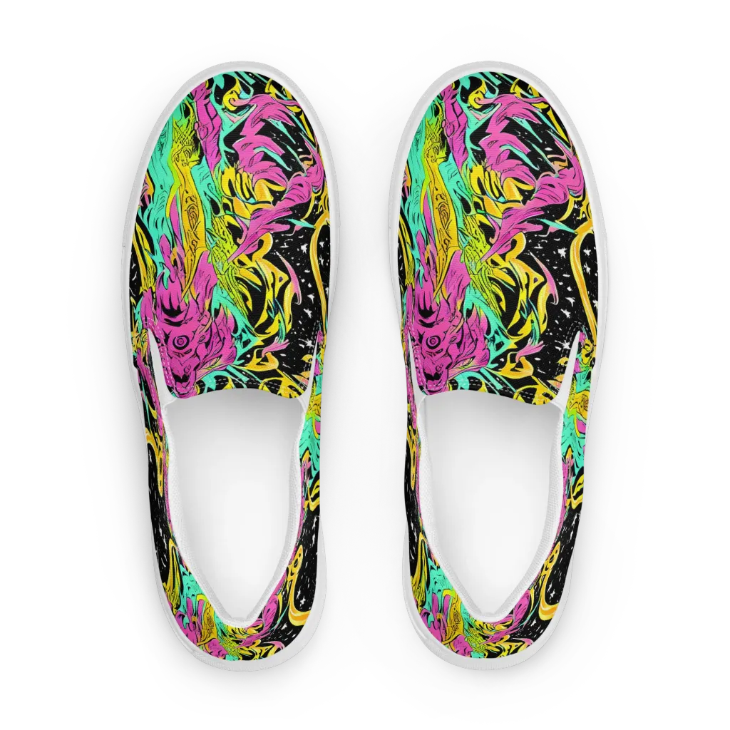 Feldstein Frenzy on Men's Slip-On Canvas Shoes — Front