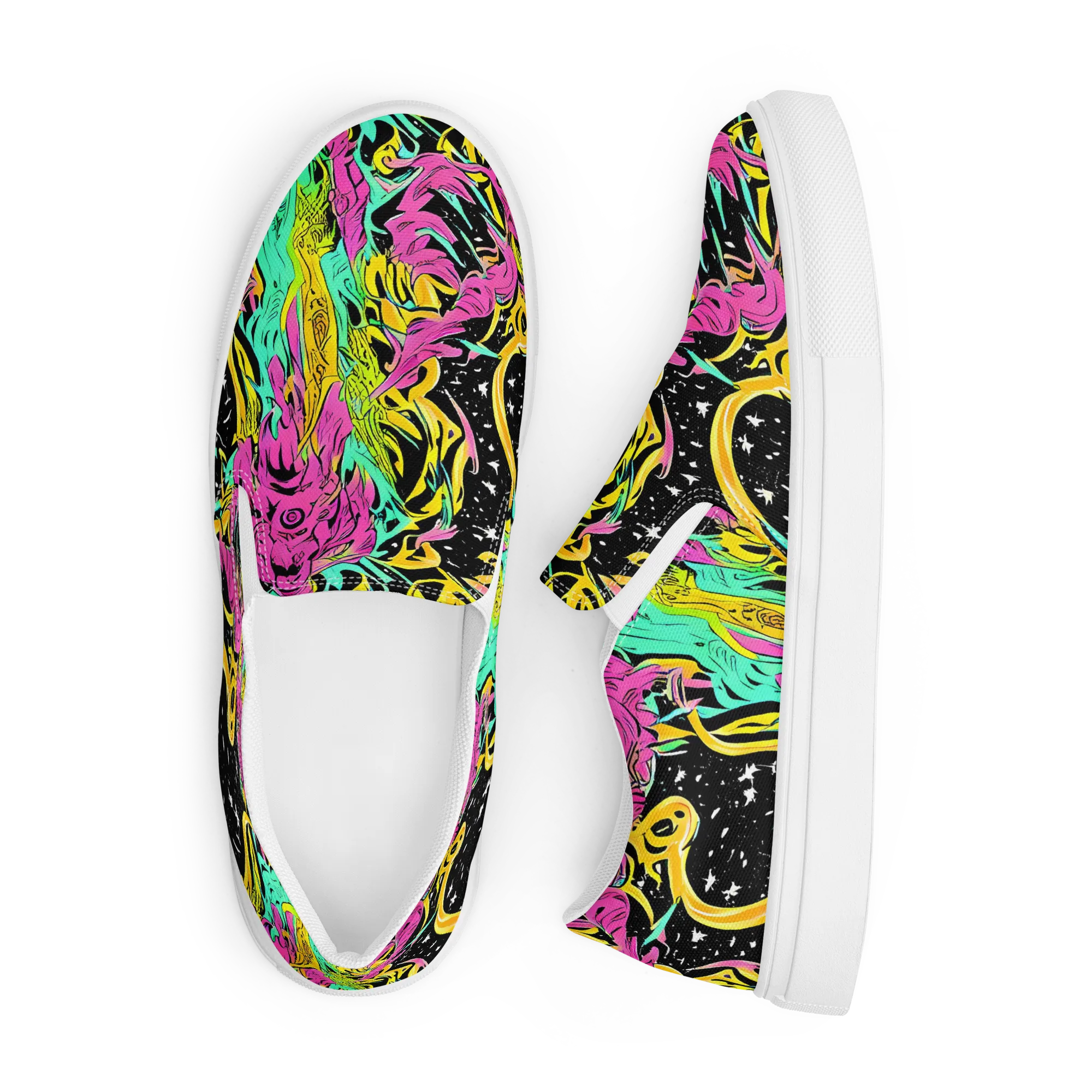Feldstein Frenzy on Men's Slip-On Canvas Shoes — Front