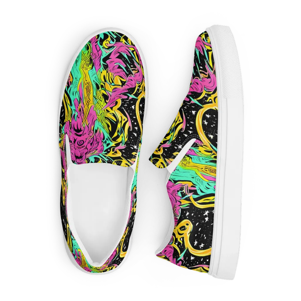 Feldstein Frenzy on Men's Slip-On Canvas Shoes — Front