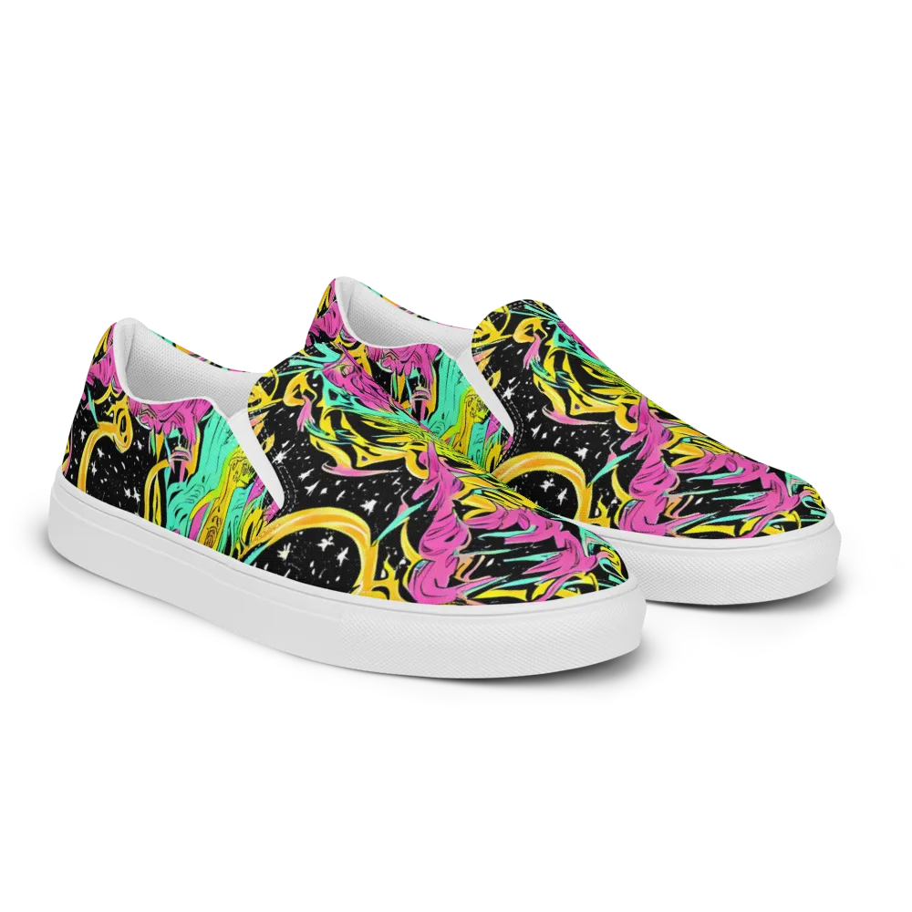 Feldstein Frenzy on Women's Slip-On Canvas Shoes — Right Front