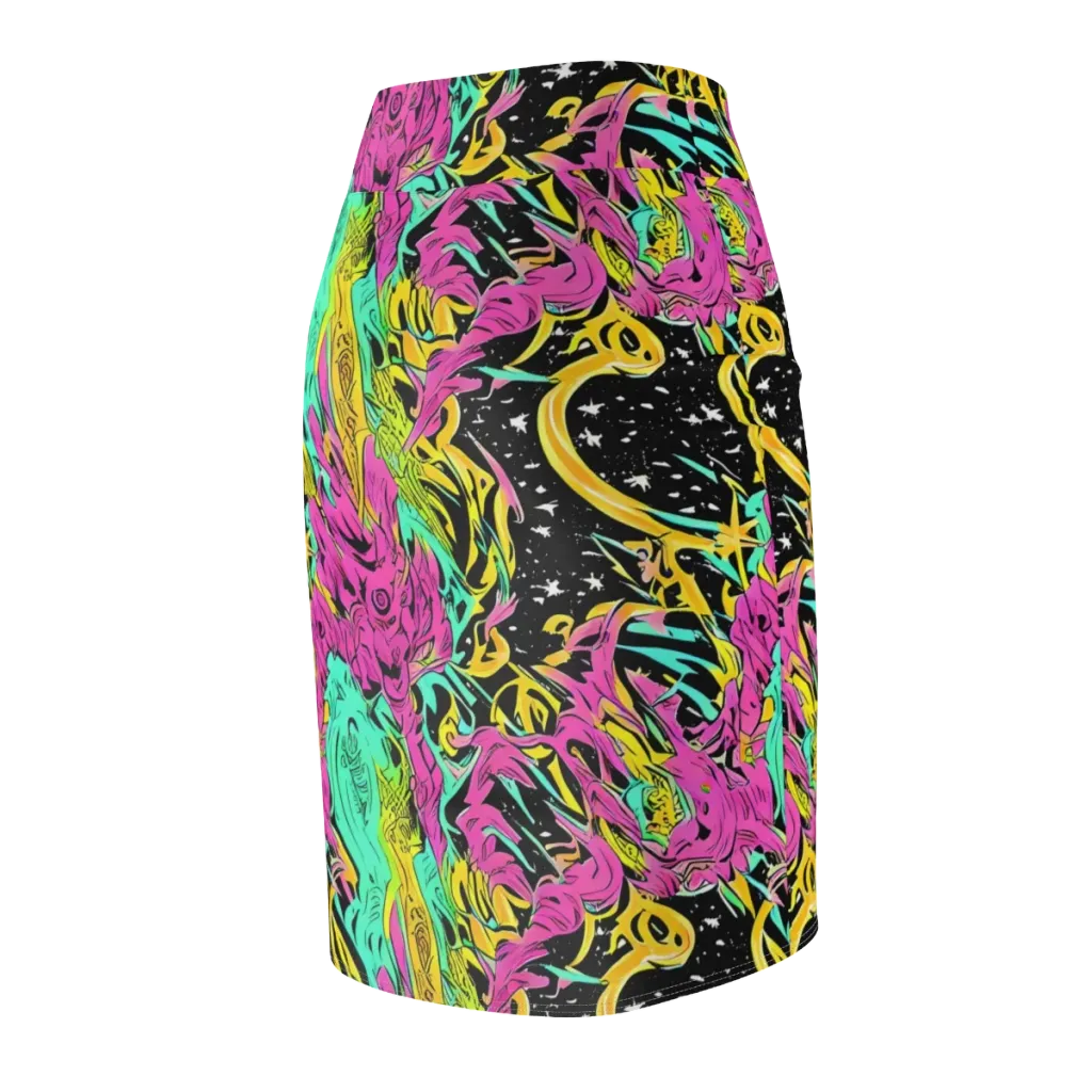 Feldstein Frenzy on Pencil Skirt — Back Side