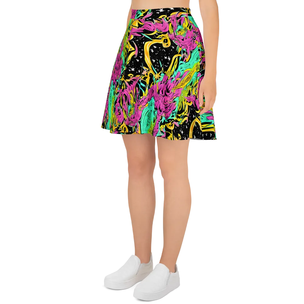 Feldstein Frenzy on Skater Skirt — Left