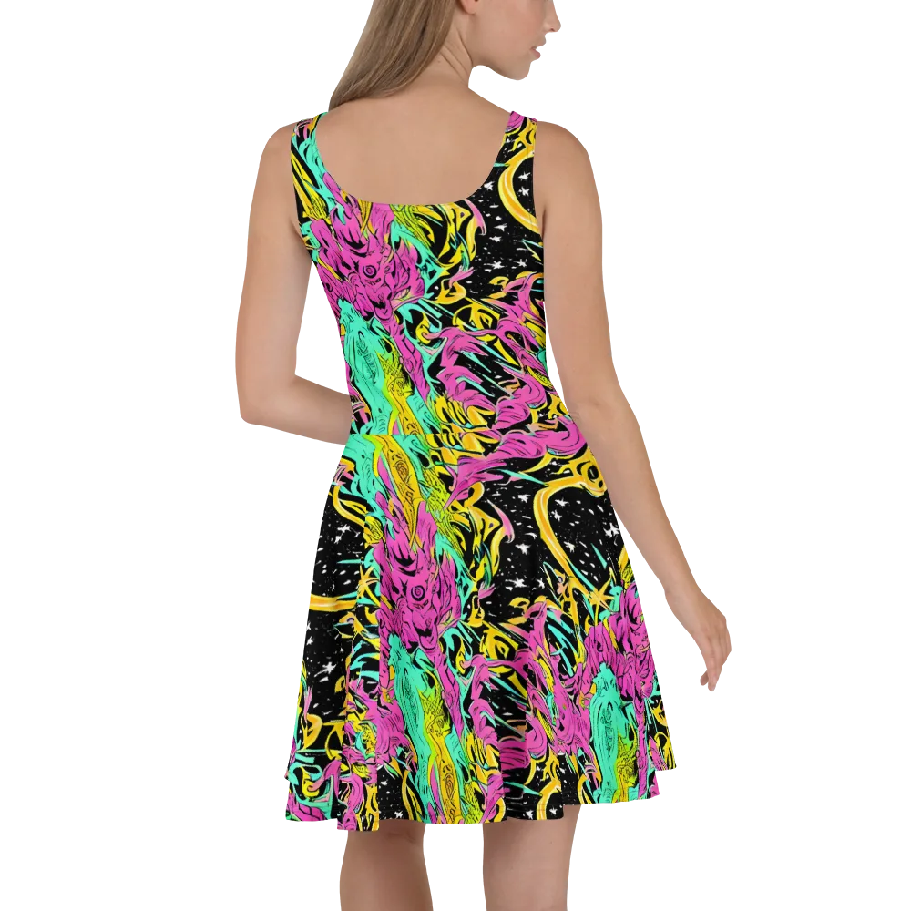 Feldstein Frenzy on Skater Dress — Back