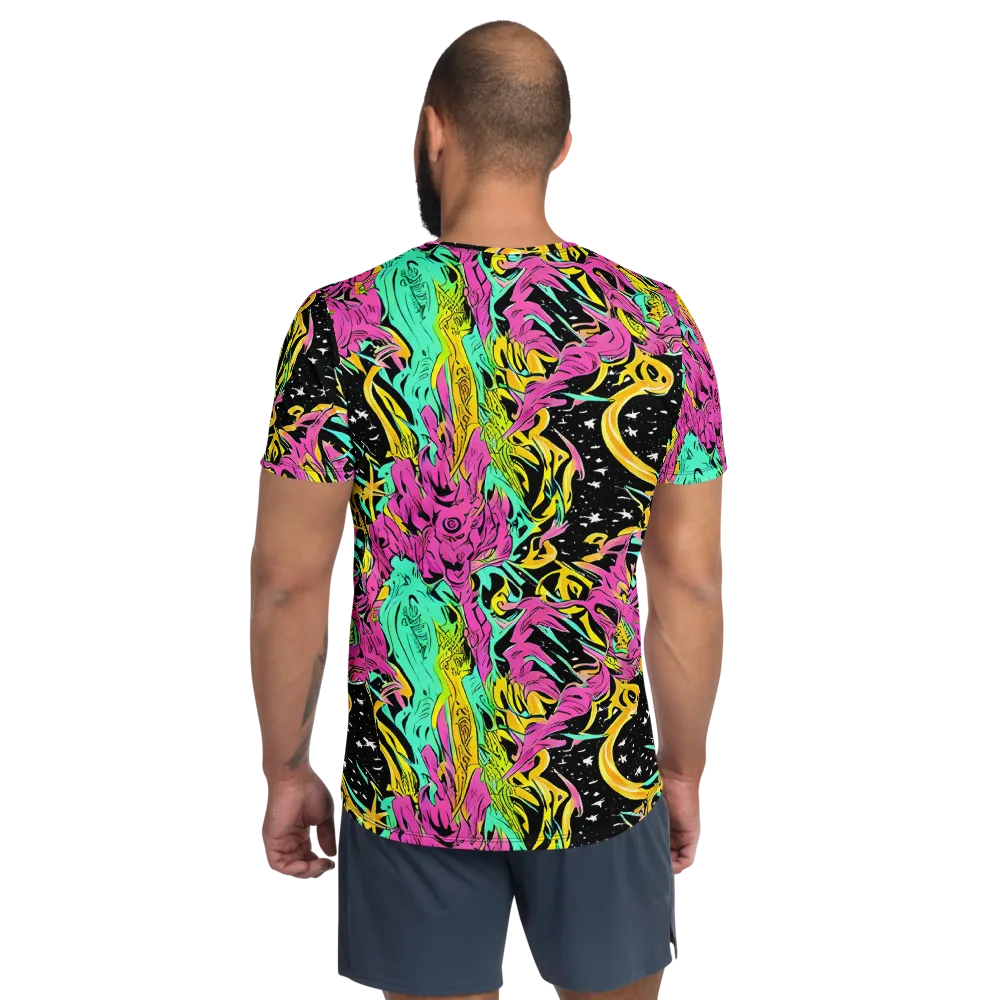 Feldstein Frenzy on Men's Athletic T-Shirt — Back