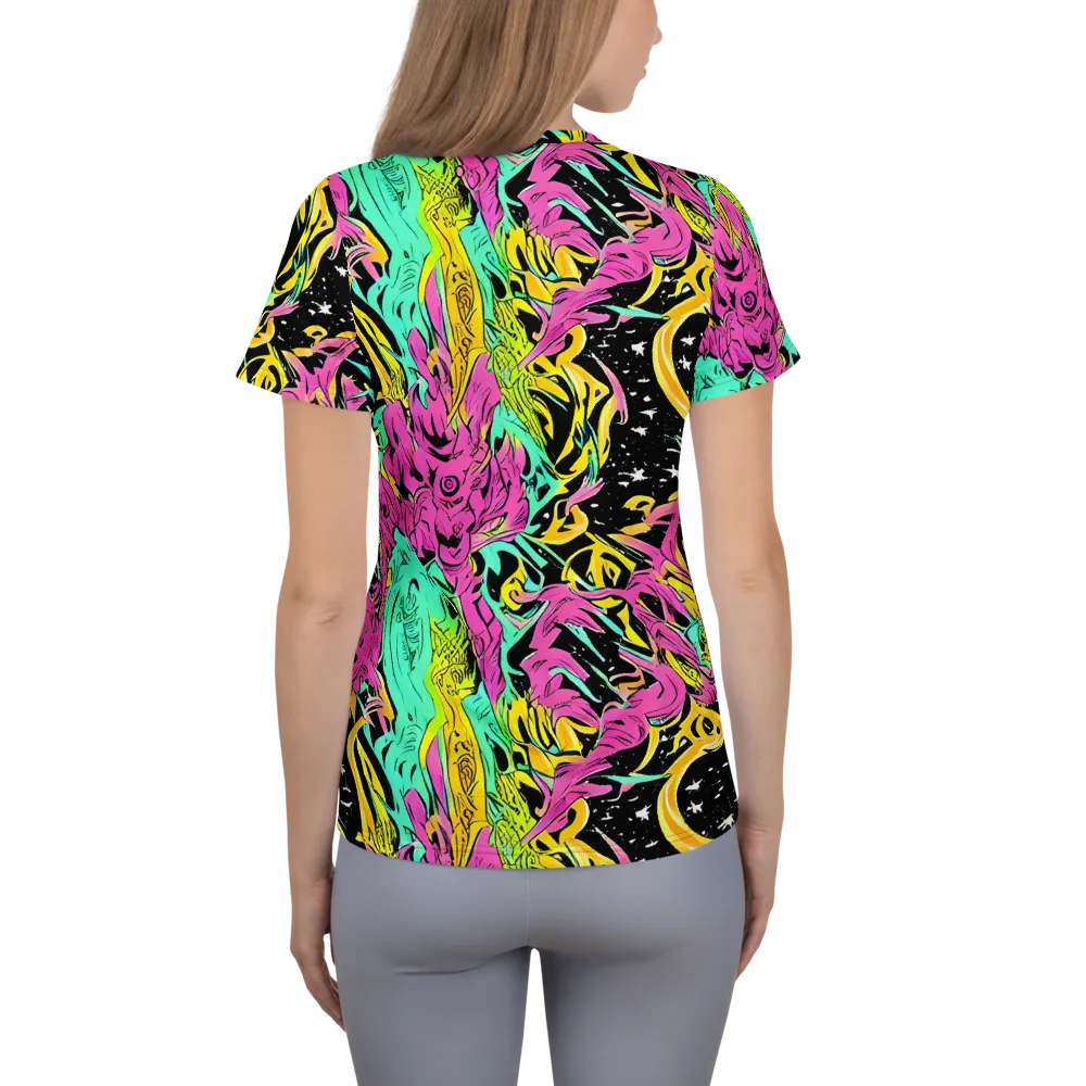 Feldstein Frenzy on Women's Athletic T-Shirt — Back