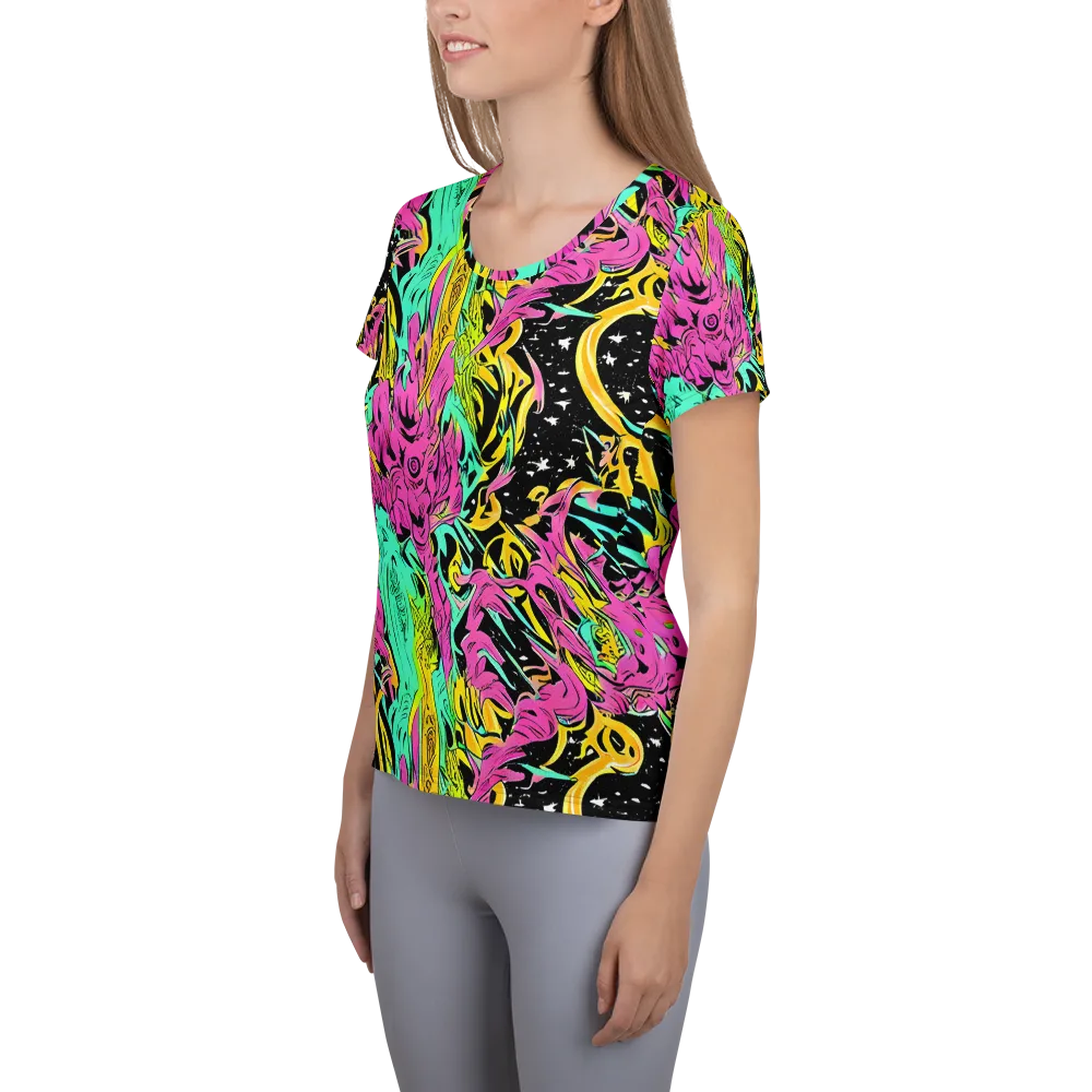 Feldstein Frenzy on Women's Athletic T-Shirt — Left