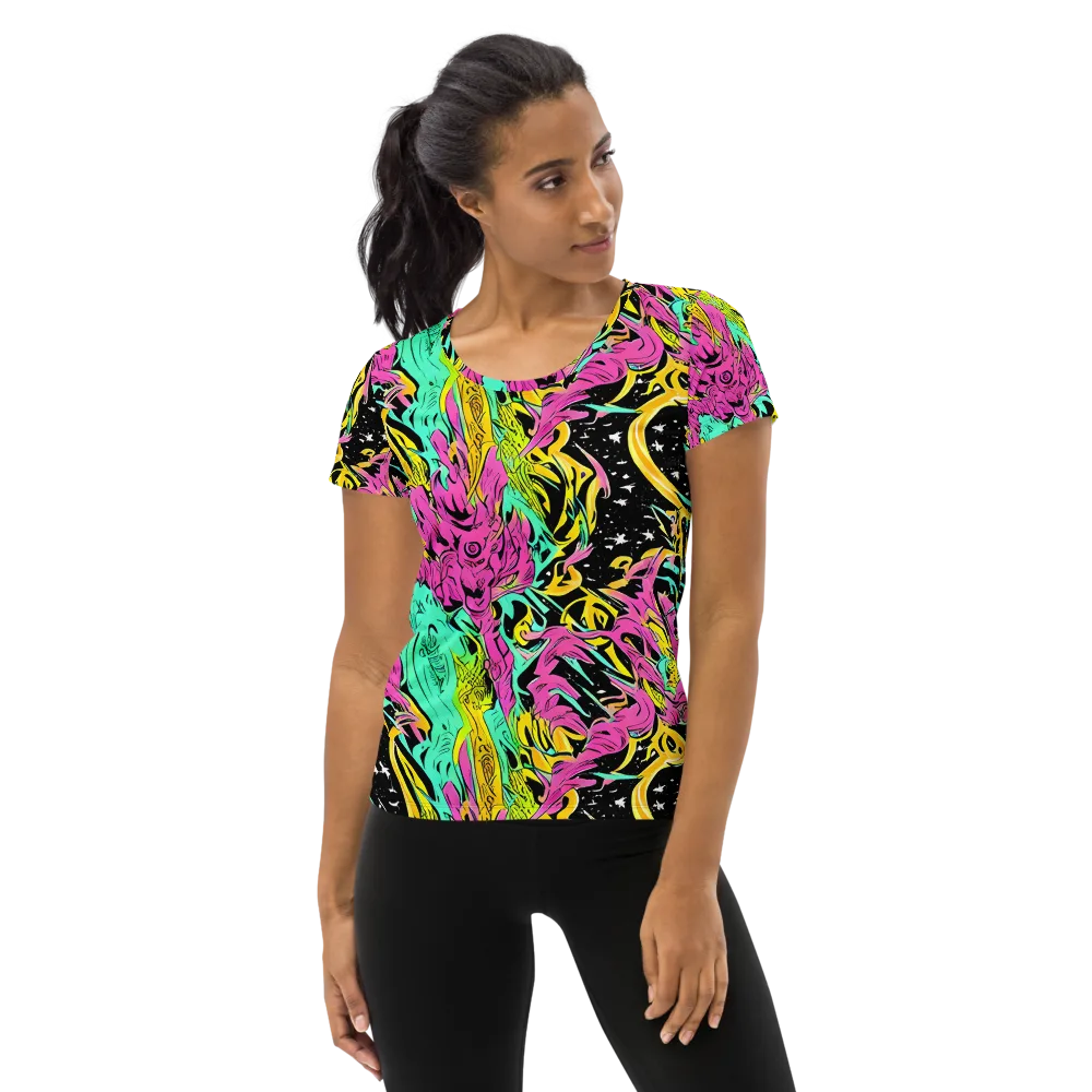 Feldstein Frenzy on Women's Athletic T-Shirt — Front