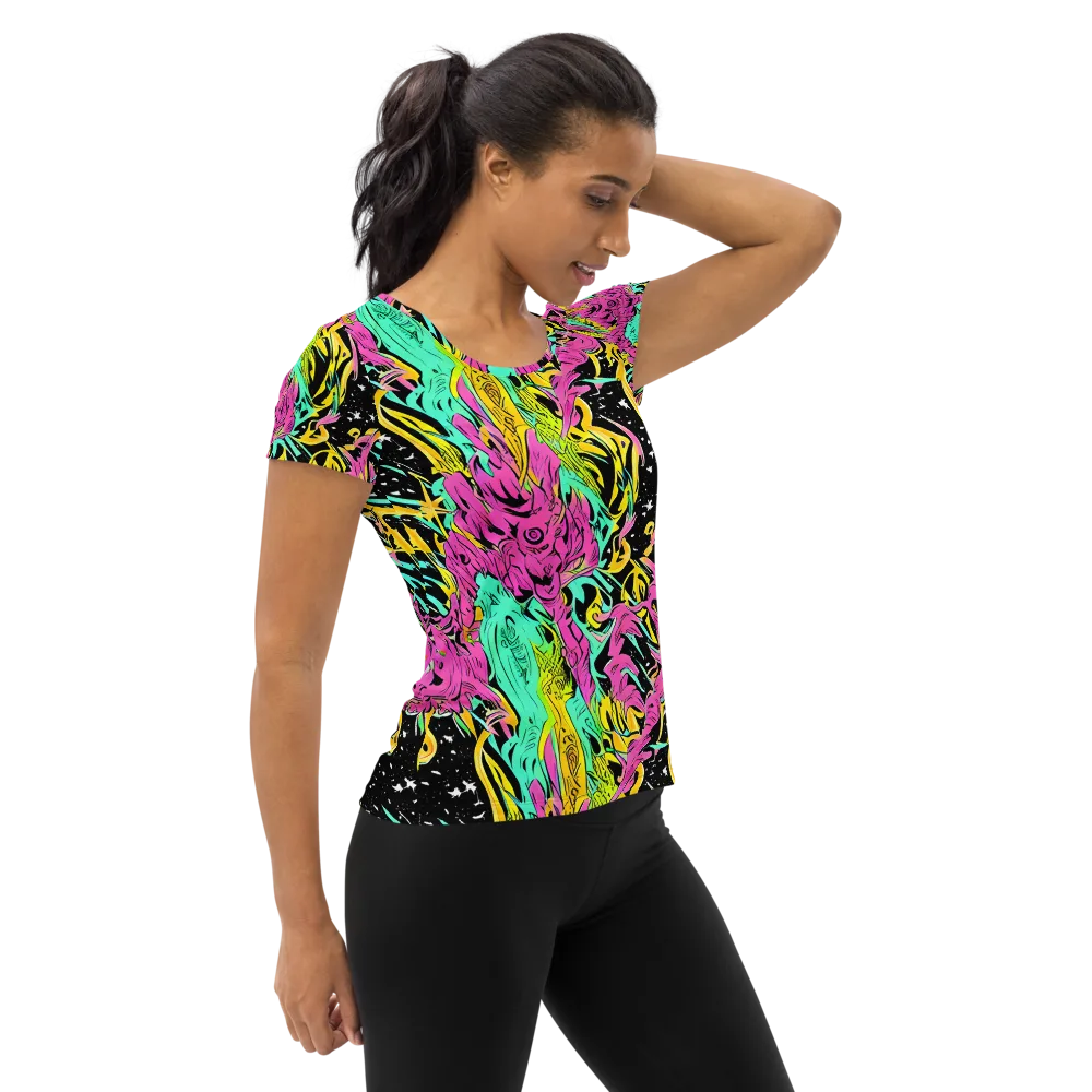Feldstein Frenzy on Women's Athletic T-Shirt — Right
