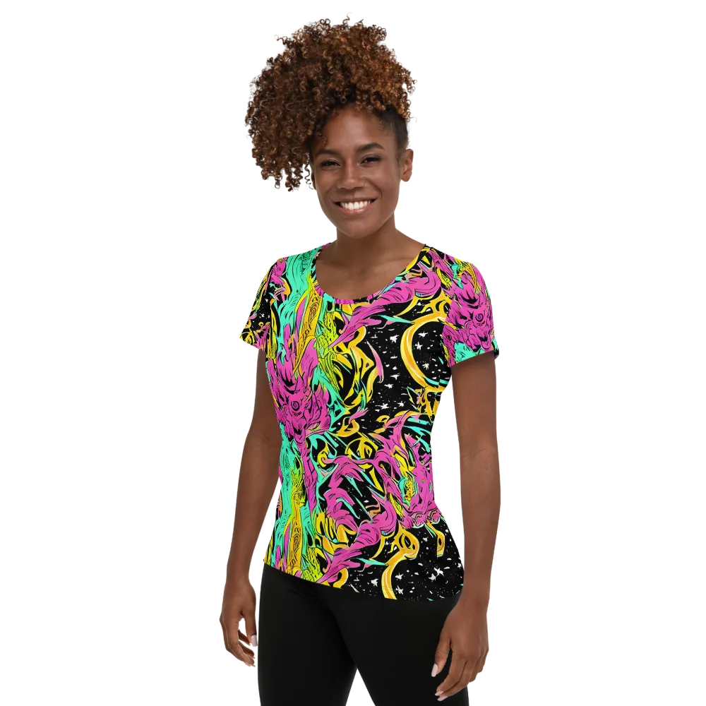 Feldstein Frenzy on Women's Athletic T-Shirt — Left