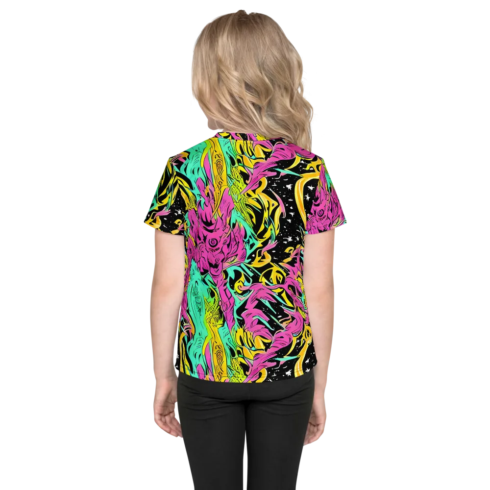 Feldstein Frenzy on Kids Crew Neck T-Shirt — Back