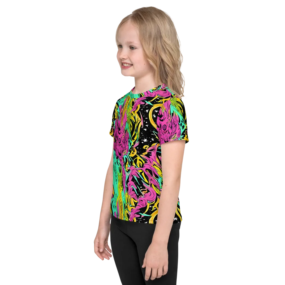 Feldstein Frenzy on Kids Crew Neck T-Shirt — Left