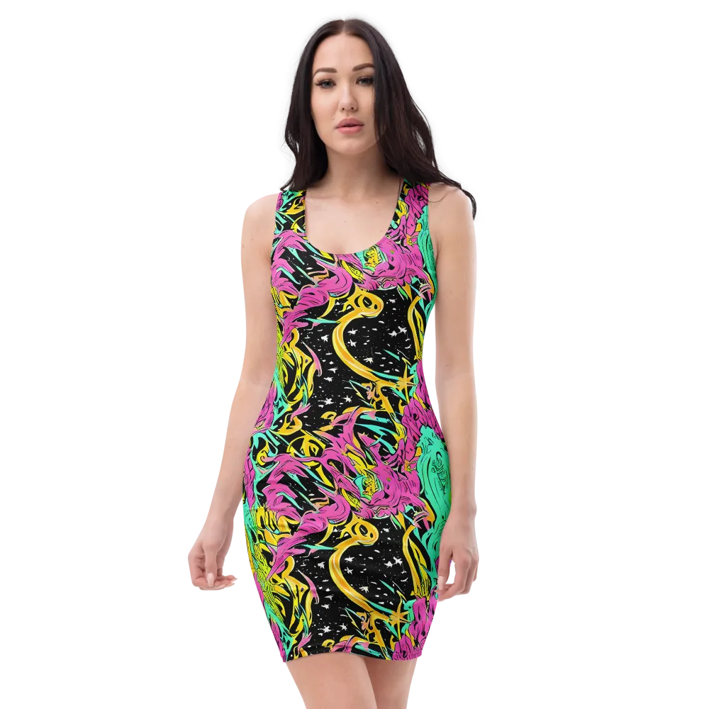 Feldstein Frenzy on Bodycon Dress — Front