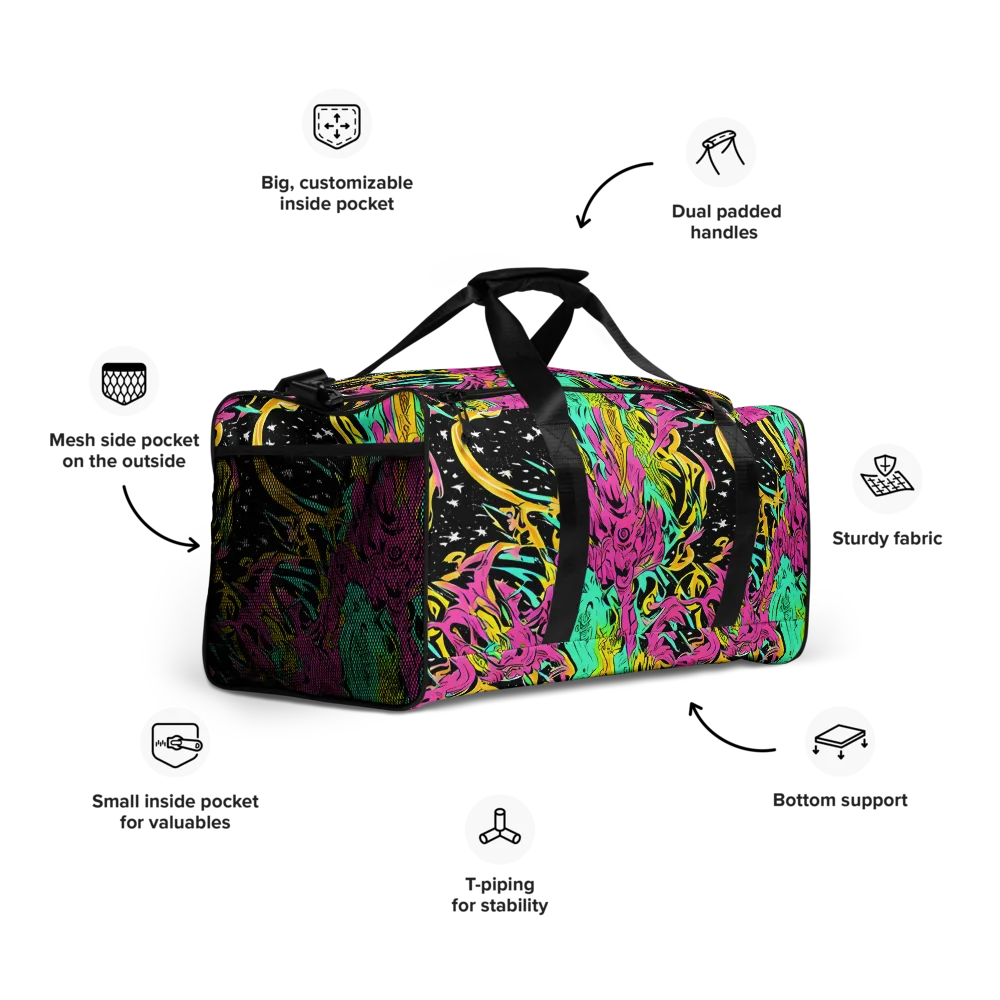 Feldstein Frenzy on Duffle Bag — Right Front